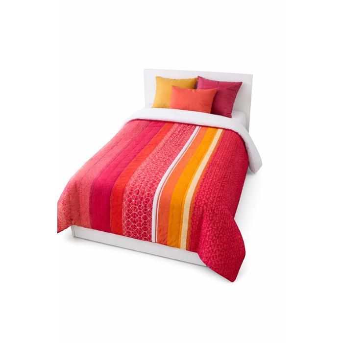 Edredón ligero Jasper Red / Tejido no tejido blanco - 1 o 2 personas 200 x 200 cm - MORTREUX