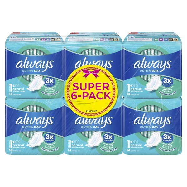 Hygienické vložky Always Ultra Day Normal s krídelkami<br>78 kusov