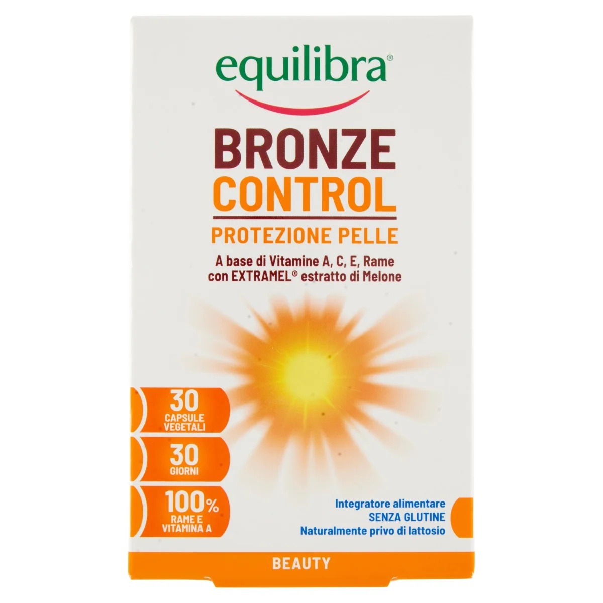 EQUILIBRA Equilibra Bronze Control 30 tabletten Voor een beschermde huid