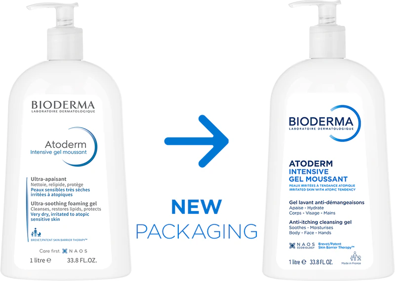 Bioderma Atoderm Intensive Gel Moussant, een schuimende, voedende gel voor de droge en atopische huid.