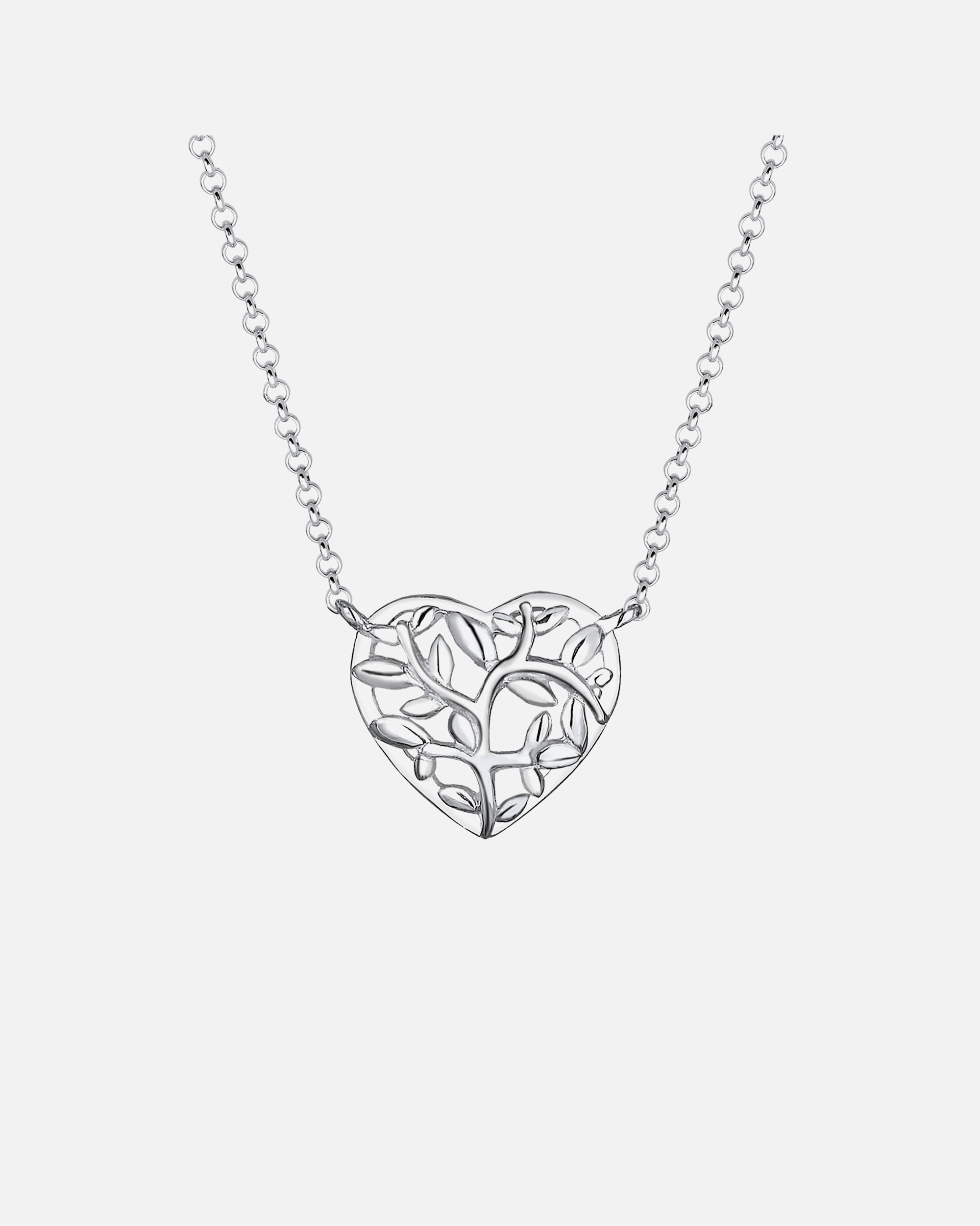 Elli Femme Arbre de Vie Coeur - (925/1000) Argent