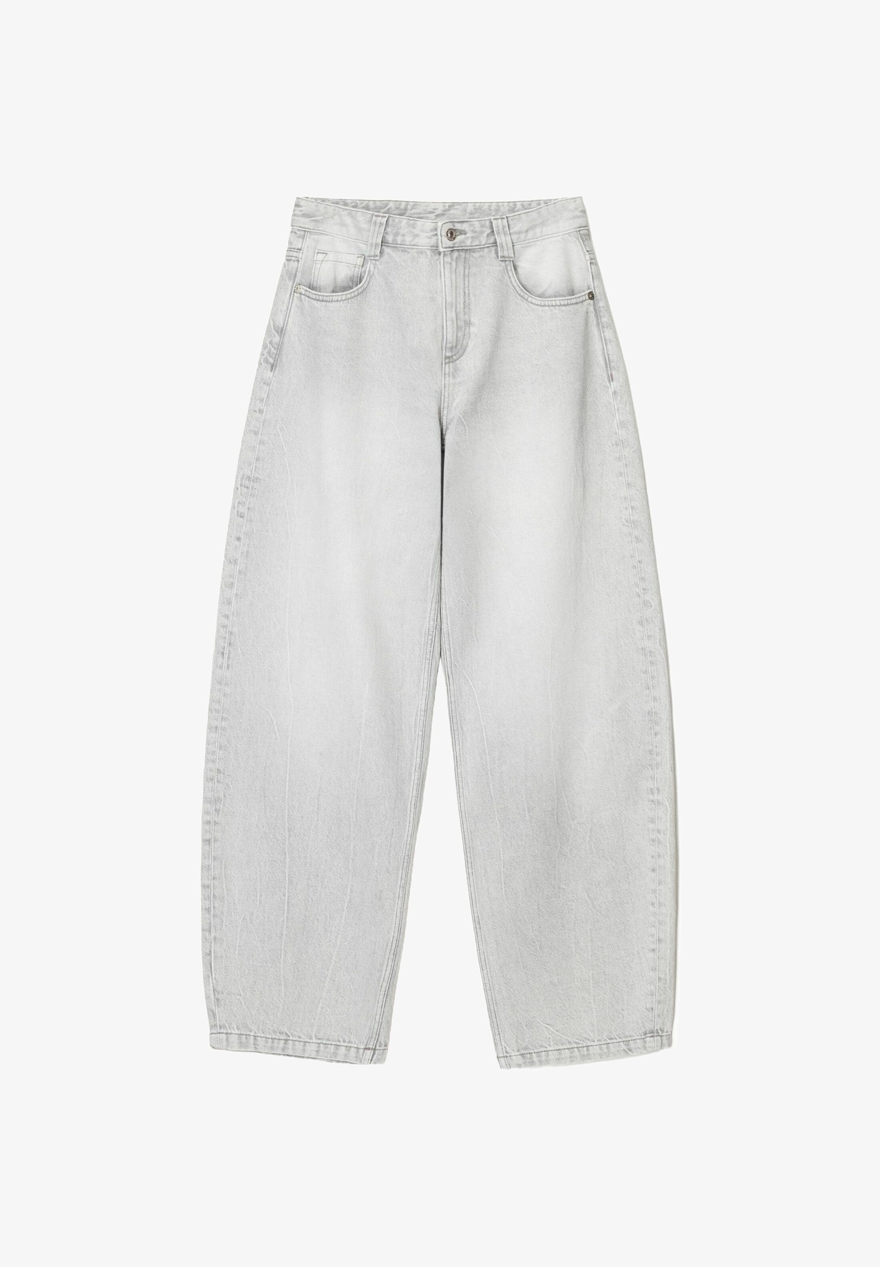 Bershka BALLOON - BAGGY - Relaxed fit -farkut - harmaa