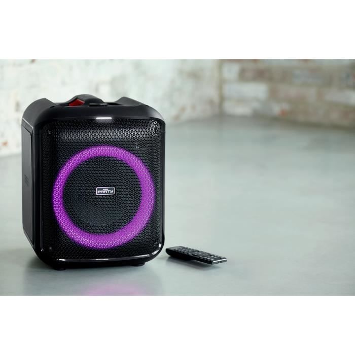 BIGBEN PARTYBTHPMAX - Langaton kaiutin valoilla - Bluetooth 5.3 - 200 W - USB, SD, Aux-In - Langallinen mikrofoni (ihanteellinen karaokeen)