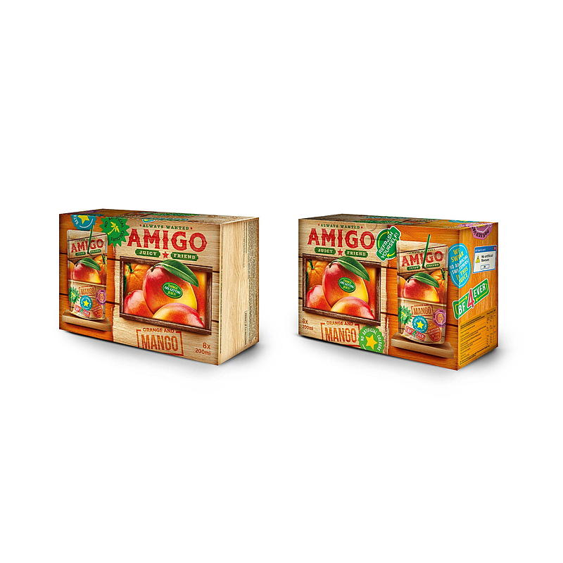 Amigo Frugtdrik 8x200 ml Amigo mango