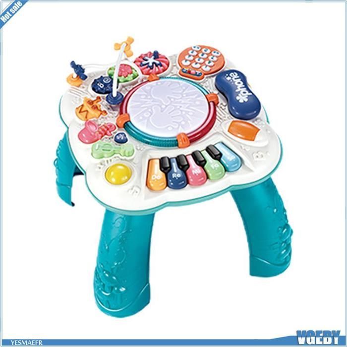 Mesa Musical de Aprendizagem Ashata, Mesa Musical de Aprendizagem para Bebês, Brinquedo Educativo Infantil, Jogos de Walkie-Talkie, Verde