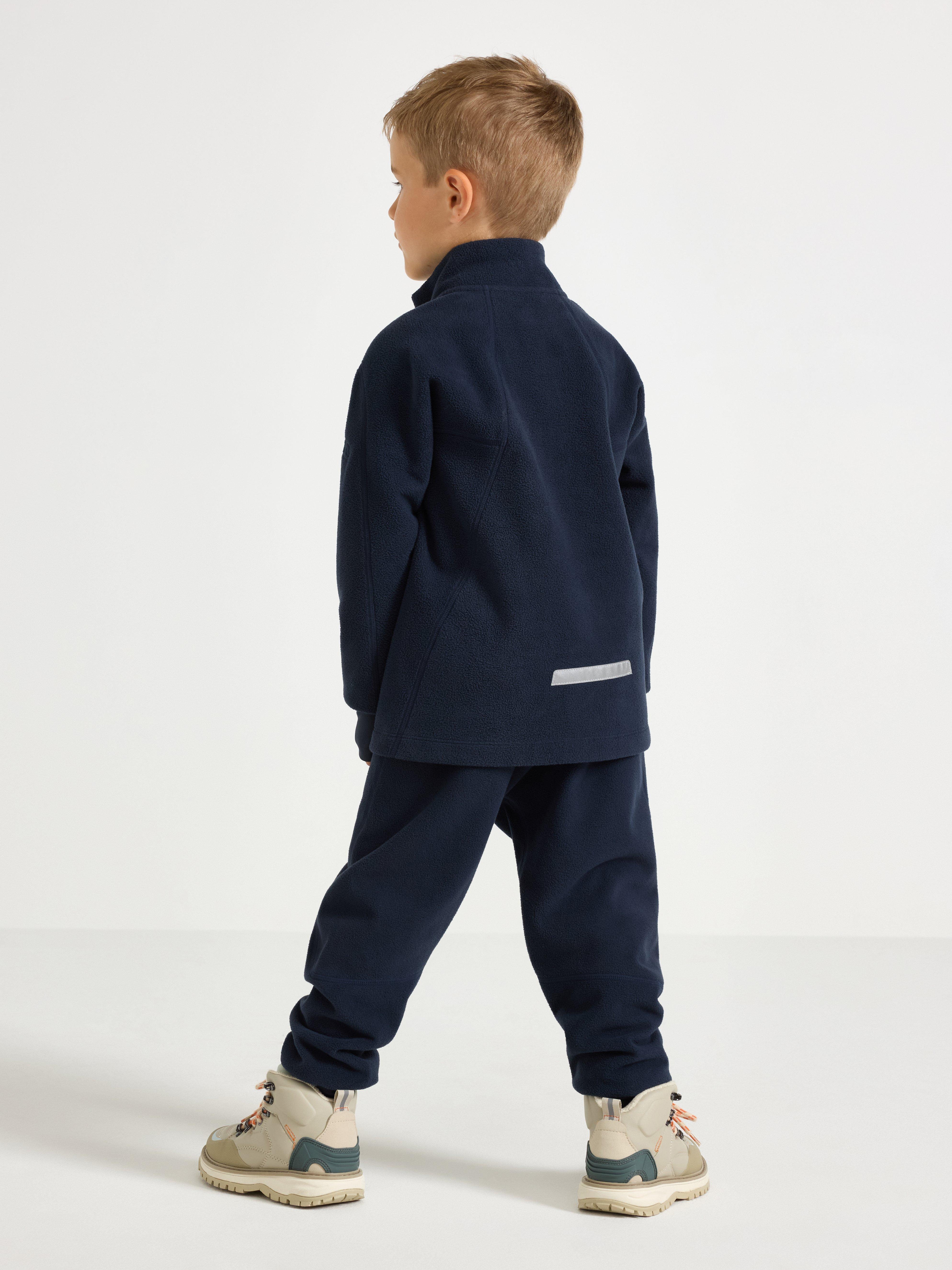 Vattentät vindfleecejacka – Kids Performance Wear Dark Navy