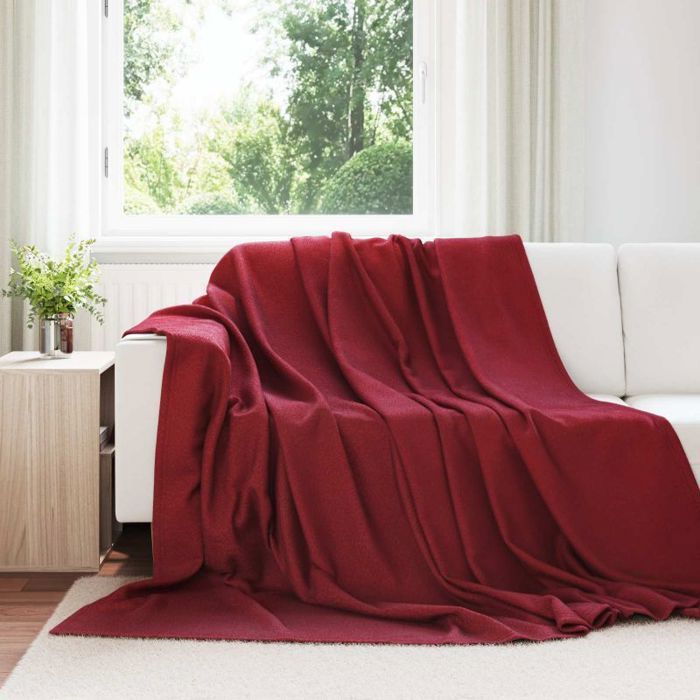 Coperta - VIDAXL - Plaid in pile - Rosso bordeaux - 270x240 cm - Pile sintetico