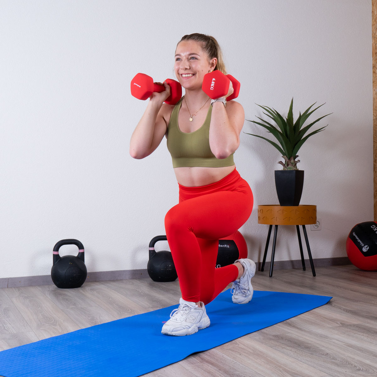 Neopreen gecoate dumbbells (set van 2) 9 kg Gladiatorfit