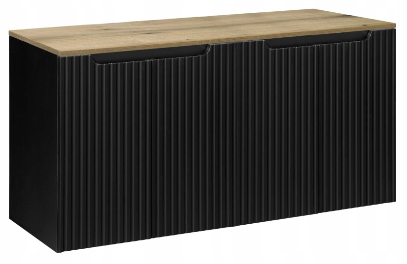 Szafka pod Umywalkę 120 cm z Blatem RYFLE NOVA BLACK