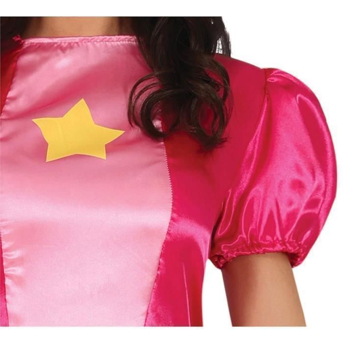 Déguisement - Princesse Star du jeu vidéo - Femme - Rose - Inclus une robe