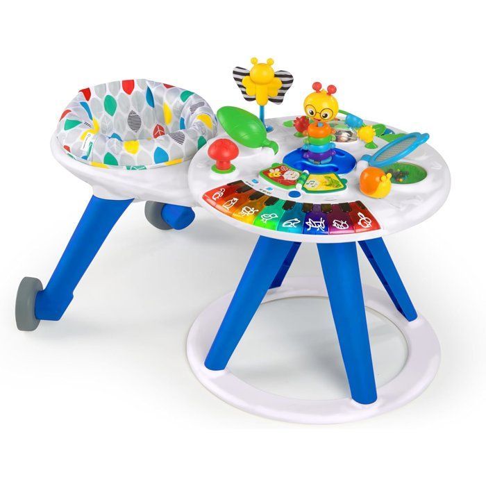 BABY EINSTEIN Table d'activités pour bébé trotteur évolutif 4-en-1 Pivotant à 360° sécurisé, cadeau bébé, piano, musique