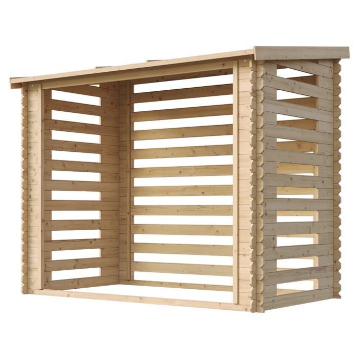 Leñero - 146 x 232 x 199 cm / 2,63 m² - Almacenamiento de leña y leñero para exteriores - TIMBELA M202