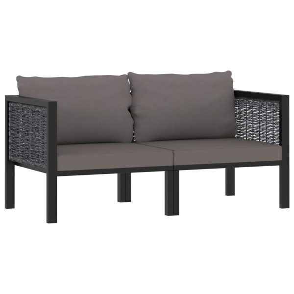 Sofa ogrodowa Antracyt Technorattan Sofy 2-osobowe vidaXL