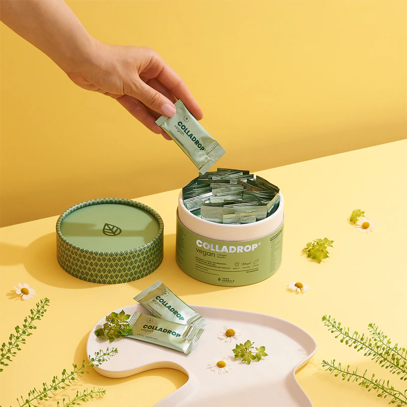 Aura Herbals Colladrop Veganský doplněk stravy s kolagenem pro krásné vlasy, pleť a nehty