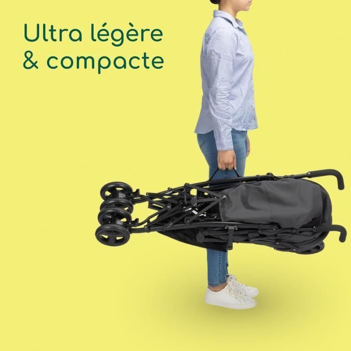 BEBECONFORT DUSK Compact Stroller, 1st Age, Ultra-Compact, Easy Fold, Birth to 4 Years, Up to 22 kg MINERAL GRAPHITE