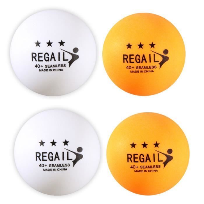 Juego de raquetas de ping pong - Red de tenis de mesa retráctil - 4 pelotas - Rojo