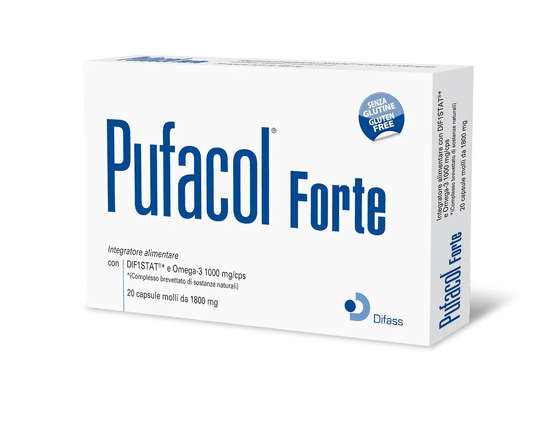 DIFASS Pufacol Forte 20 capsules Voedingssupplement met cholesterolgehalte