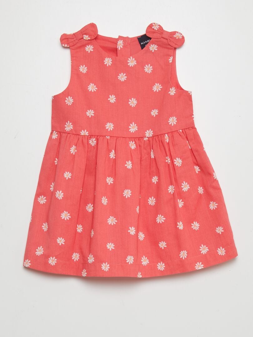 Mouwloze jurk met patroon - ROZE