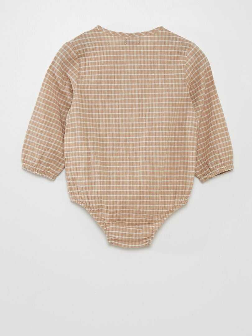 Body de manga larga - BEIGE