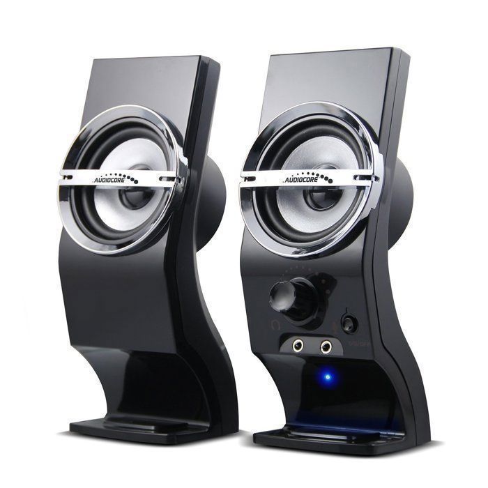 Altoparlanti per computer Audiocore AC805 da 6 W con porta USB - Neri