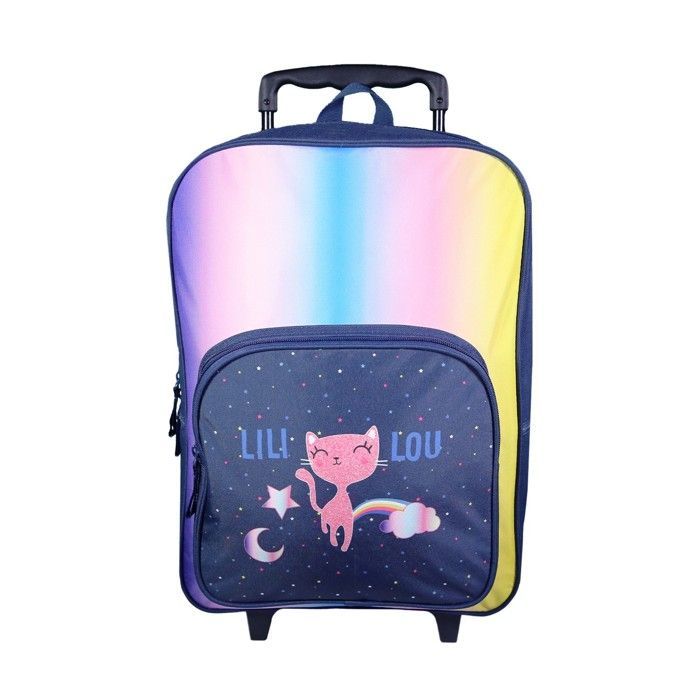 BAGTROTTER Lili Lou Blue Rolling Backpack