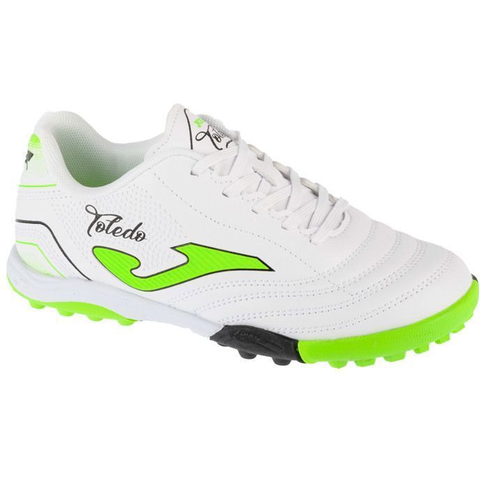 Chaussures de foot turf - JOMA - Toledo Jr 2502 TF TOJS2502TF - Blanc - Synthétique - Garçon