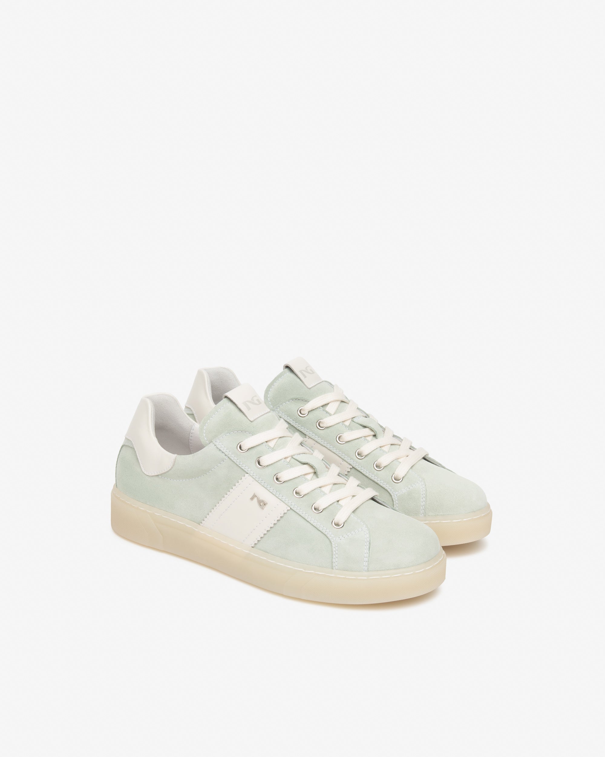  Damen-Sneaker aus Wildleder und Leder