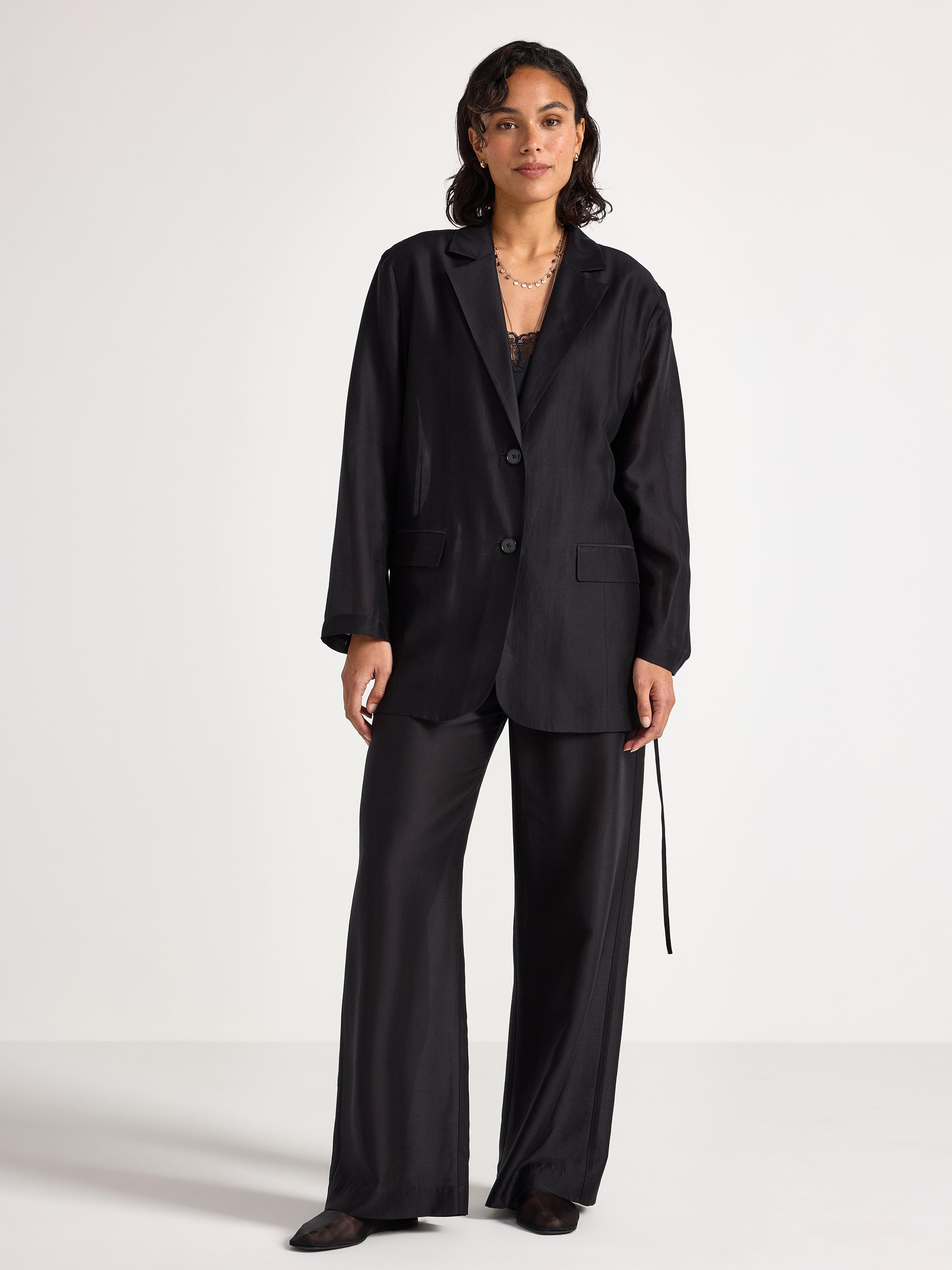 Blazer fino preto