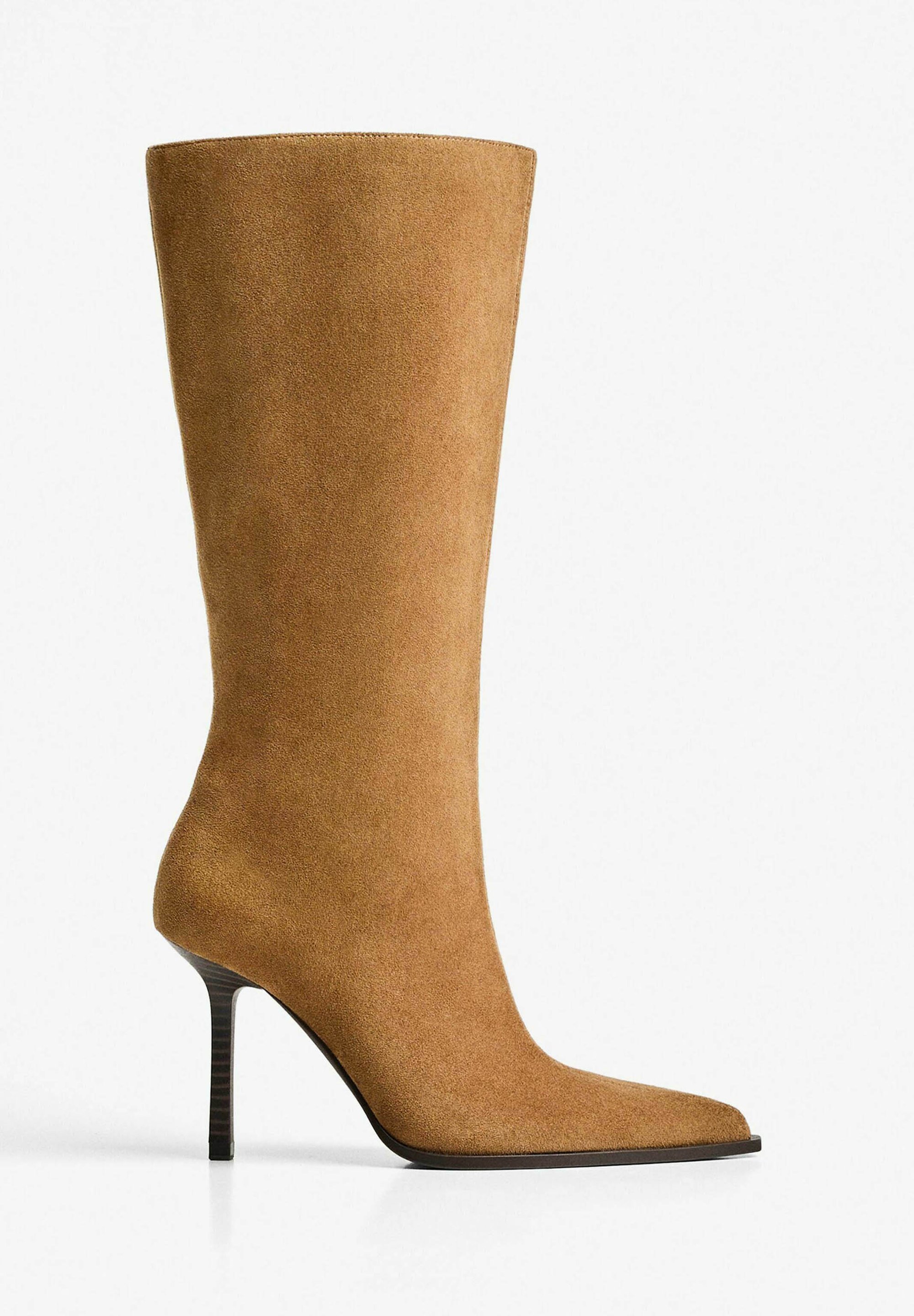 Bershka WIDE - Laarzen met hoge hakken - beige