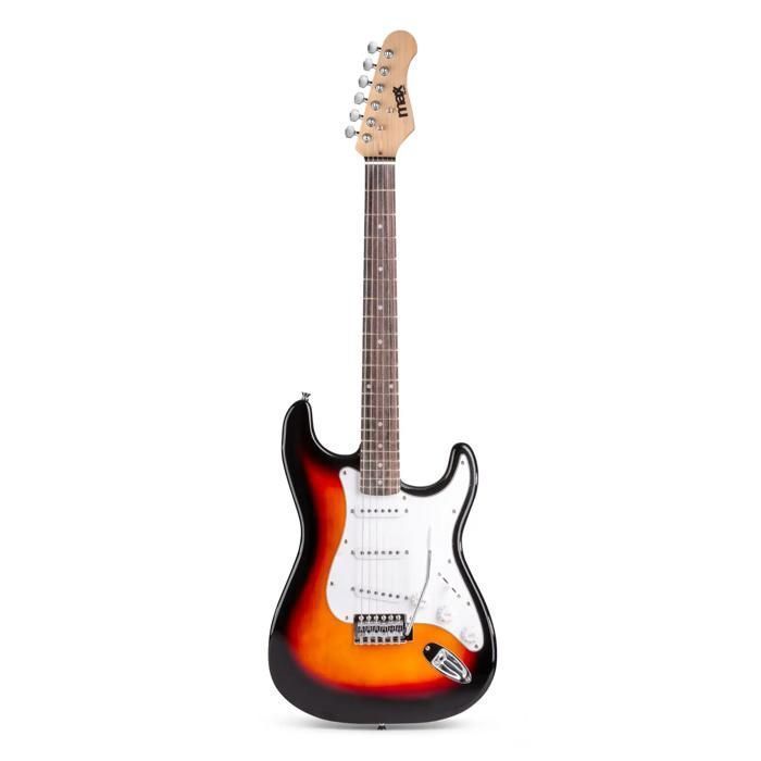 MAX GigKit Elgitarsett - Sunburst - Ideell for nybegynnere - 40W forsterker