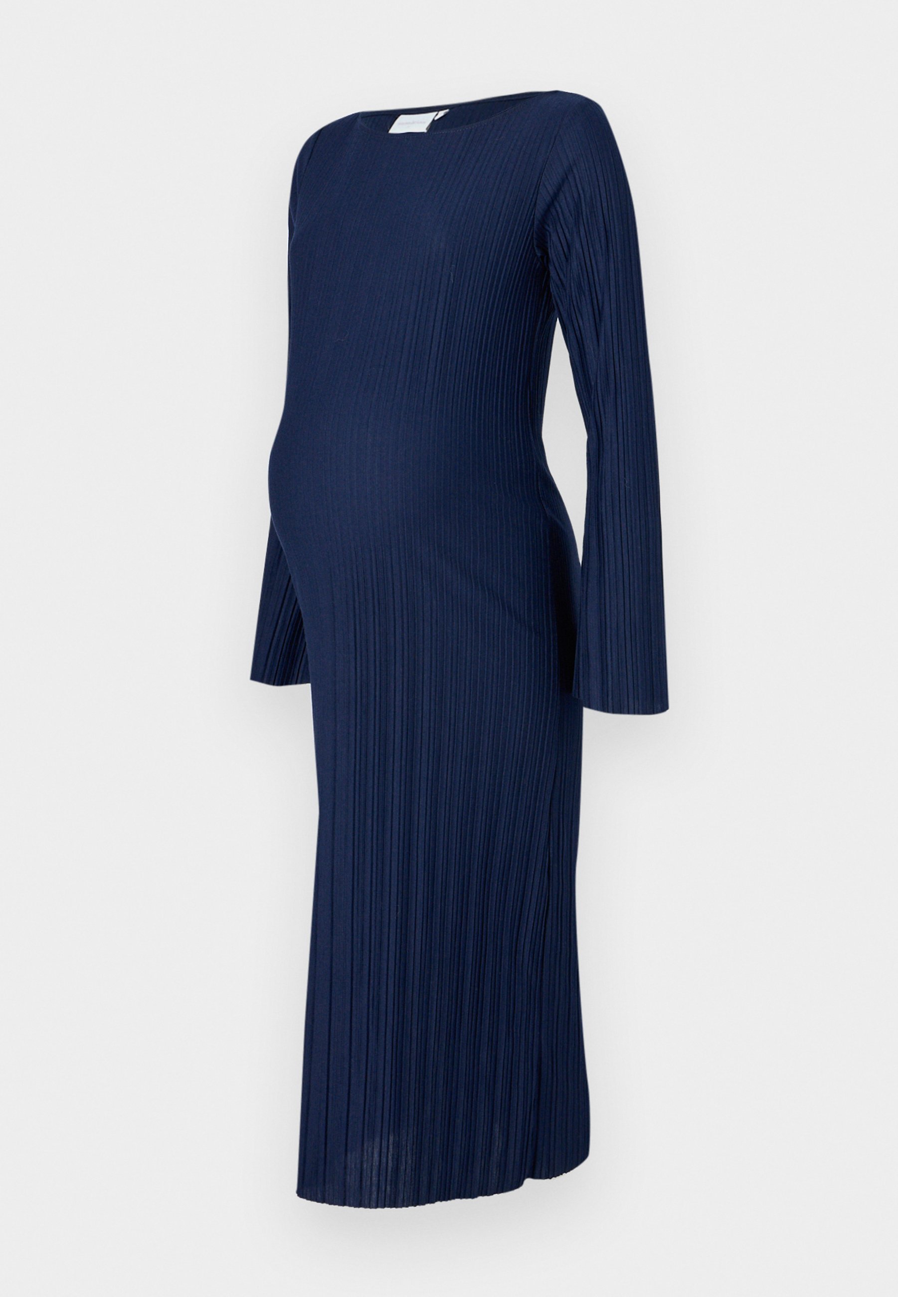 MAMALICIOUS MLCALVIA MIDI DRESS - Sukienka sweterkowa - granatowy żakiet