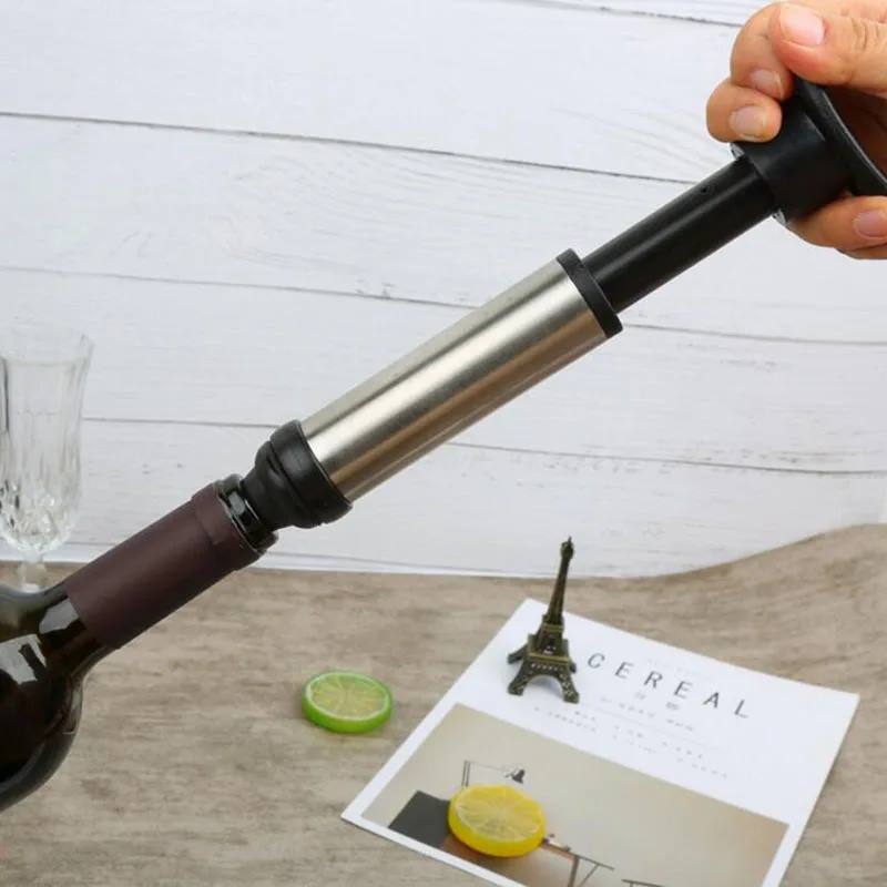 Sigillatrice sottovuoto per bottiglie di vino con pompa e 2 tappi, strumento di conservazione, utensili da cucina, accessori per la cucina