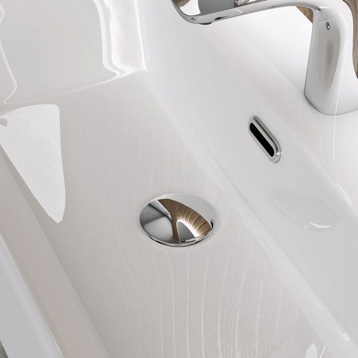 Lavabo de encimera blanco doporro, lavabo rectangular de cerámica para baño, Brüssel206, 41x36x13cm