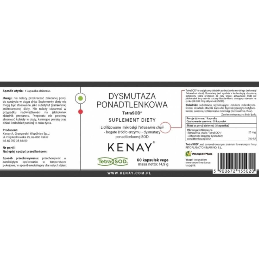 Kenayn superoksididismutaasi Tetra Sod