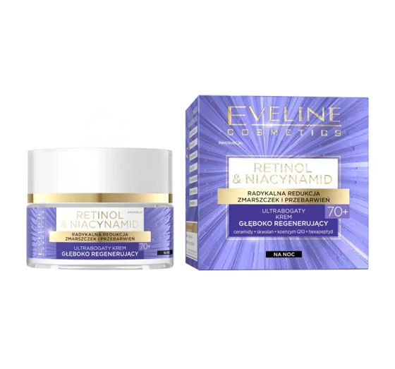 Eveline Cosmetics Retinol & Niacynamid 70  ultrabogaty krem głęboko regenerujący 50 ml