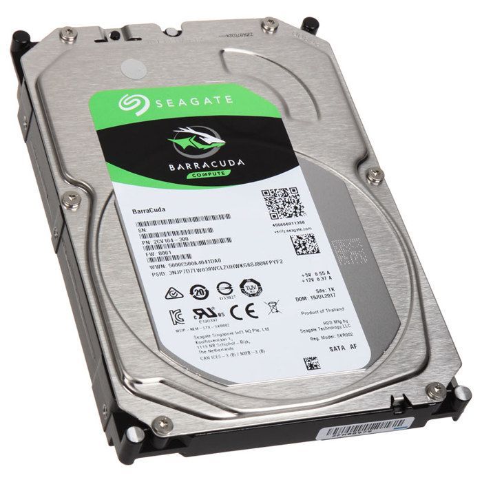SEAGATE BarraCuda 4TB internal hard drive - SATA 6Gb/s - 5400 RPM - 256MB - 190MB/s