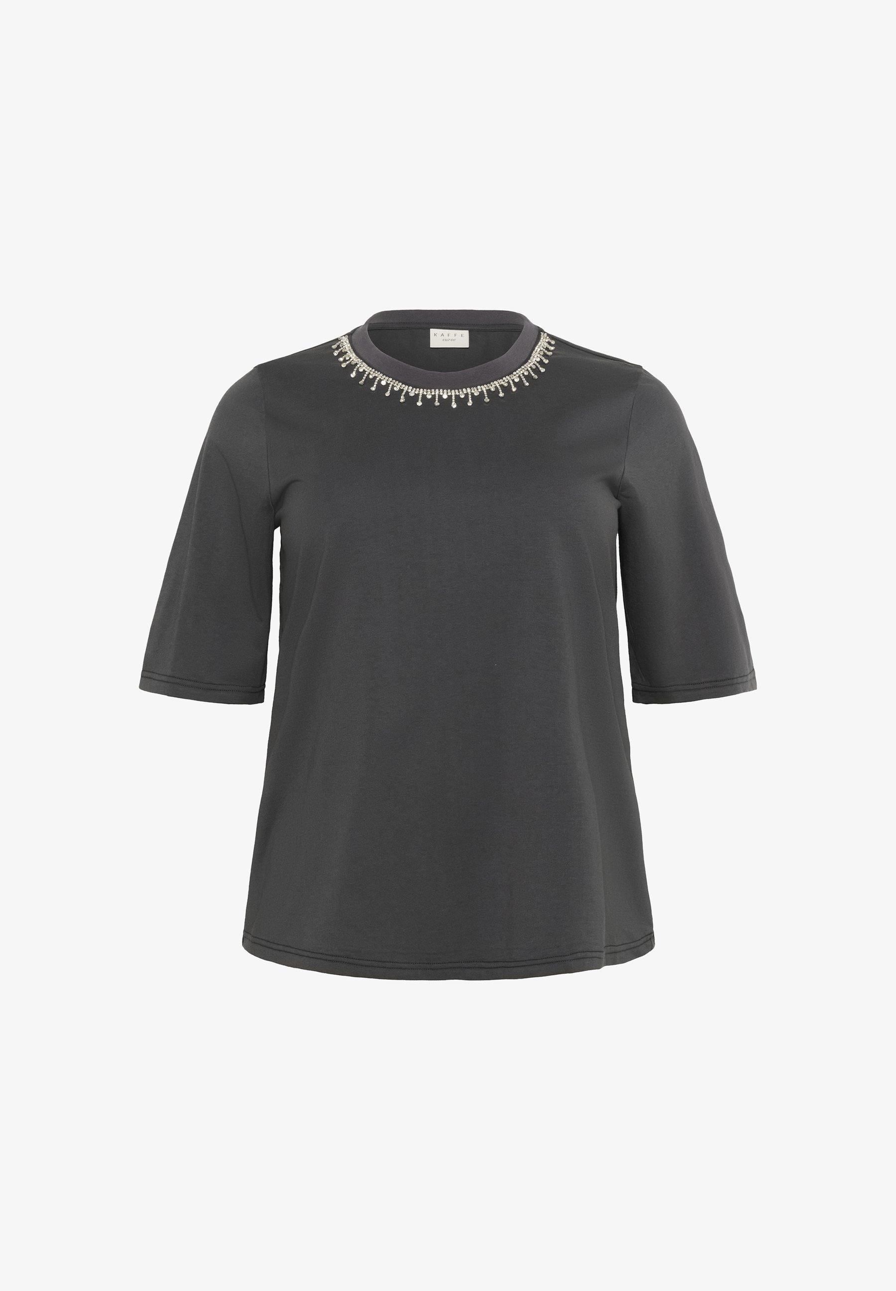 Kaffe Curve HELENA - Bedrucktes T-Shirt - Schwarzer Austern