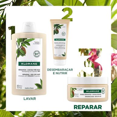 Klorane Cupuaçu korjaava naamio erittäin kuiville hiuksille, Luomu Cupuaçu naamio vaurioituneille hiuksille, 150 ml
