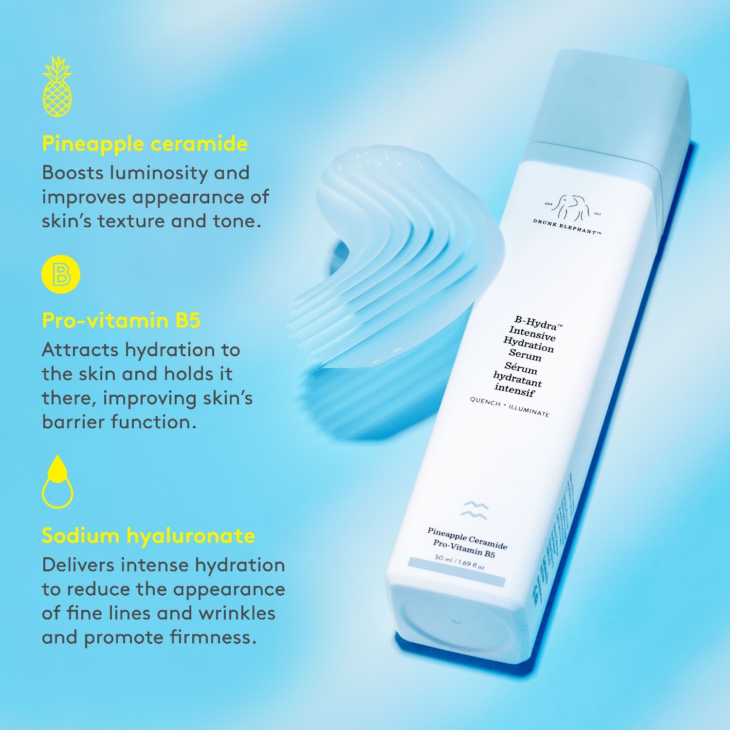 Hidratantni serum Drunk Elephant B-Hydra intenzivni hidratantni serum - 50 ml