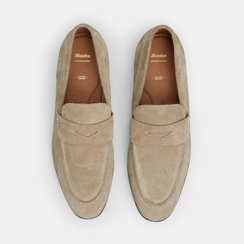 BATA Herrloafers i mocka