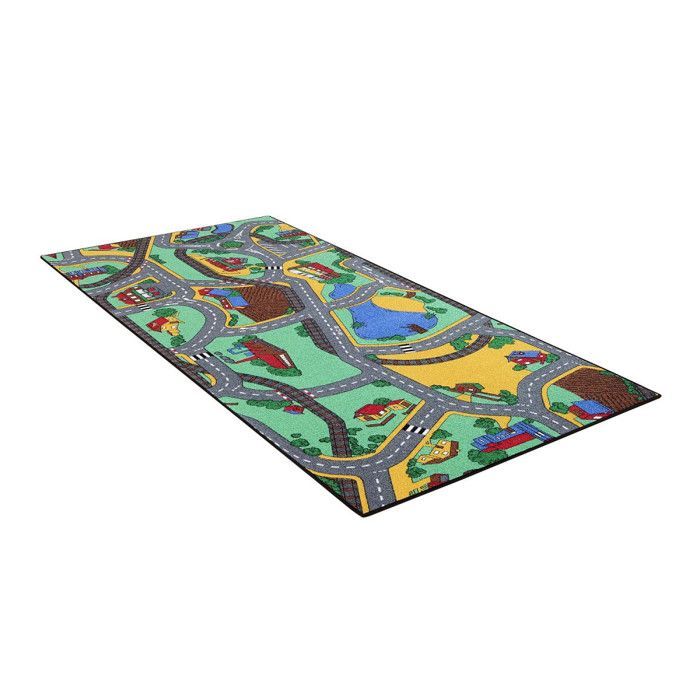 Tapis circuit - AWE - Playtime - 95x133 cm - Multicolore - Pour enfants de 3 à 10 ans