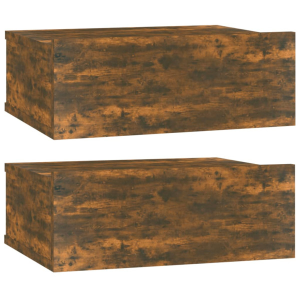 2x Szafka Nocna Stolik Komoda Brązowa Wisząca Do Sypialni 40x30x15 cm