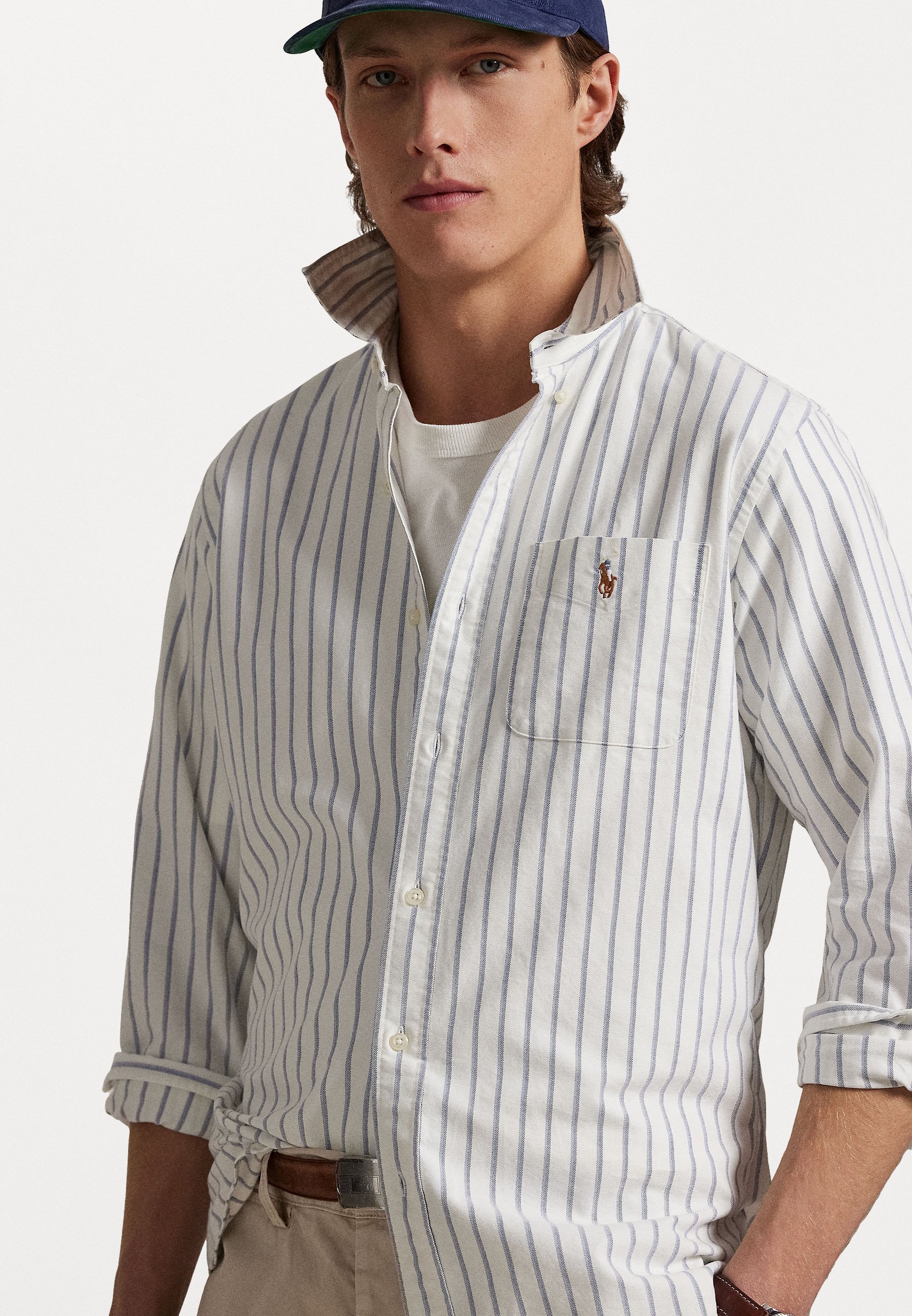 Chemise Oxford rayée coupe personnalisée Polo Ralph Lauren - Chemise - blanc/bleu multicolore