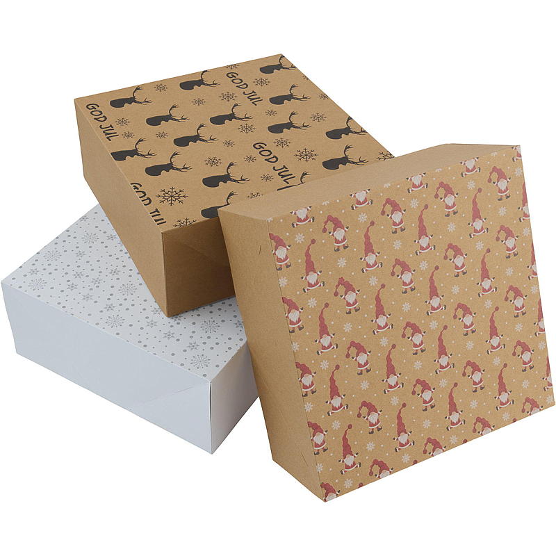 Confezione regalo da 3 pezzi con coperchio e base
