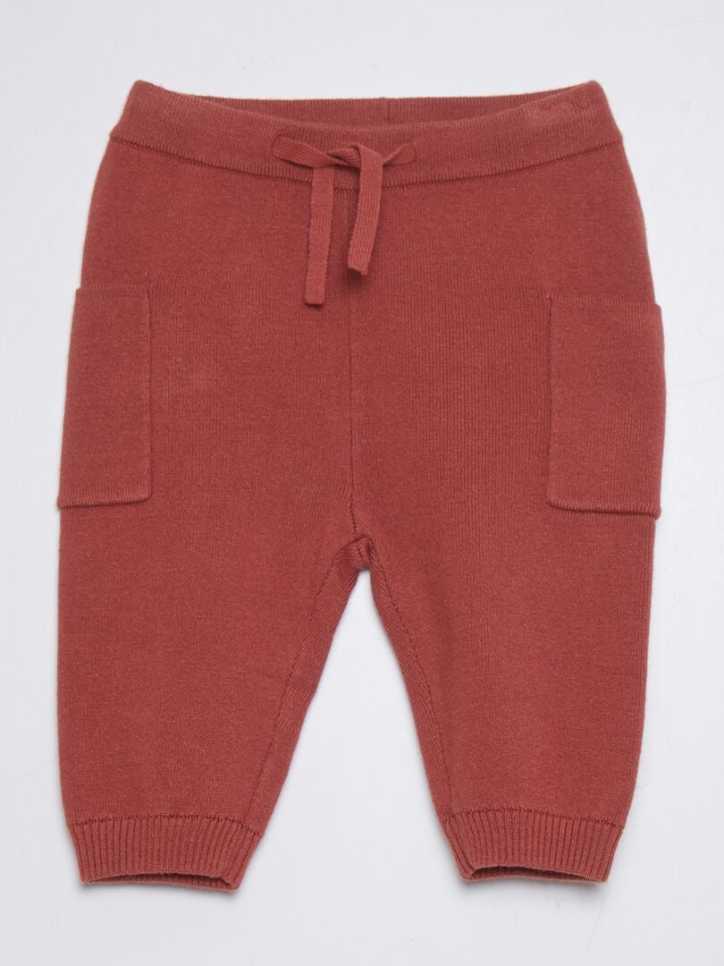 Joggingbroek met opgestikte zakken + sokken - ROOD