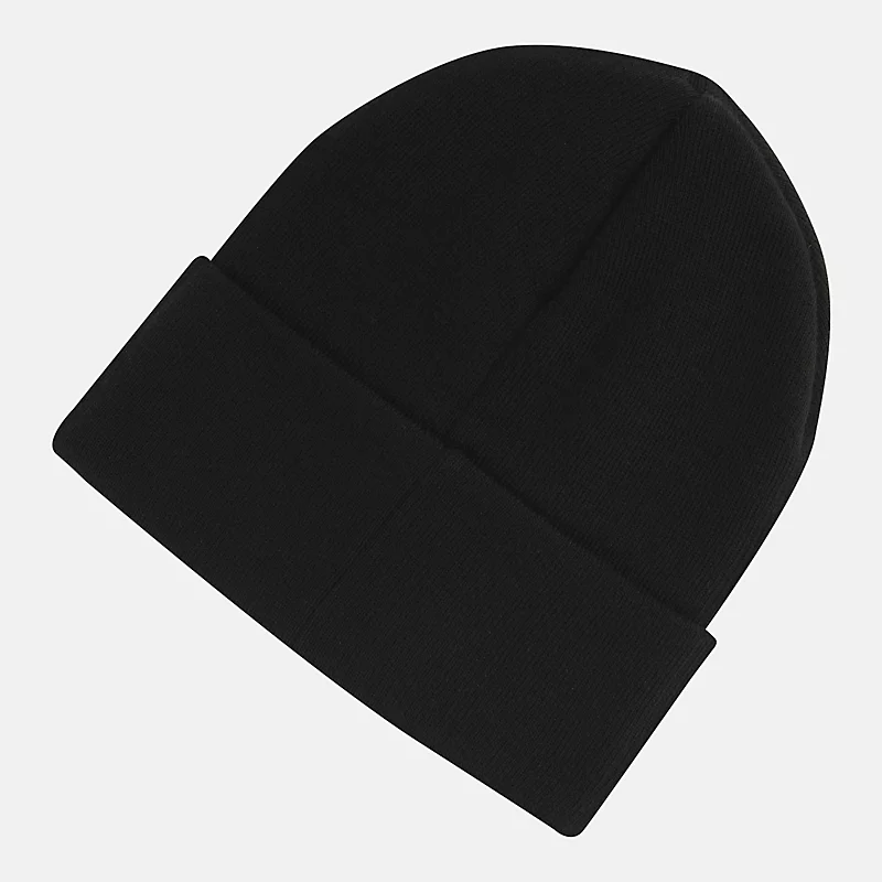 Gorro de malha unissex com punho - PRETO