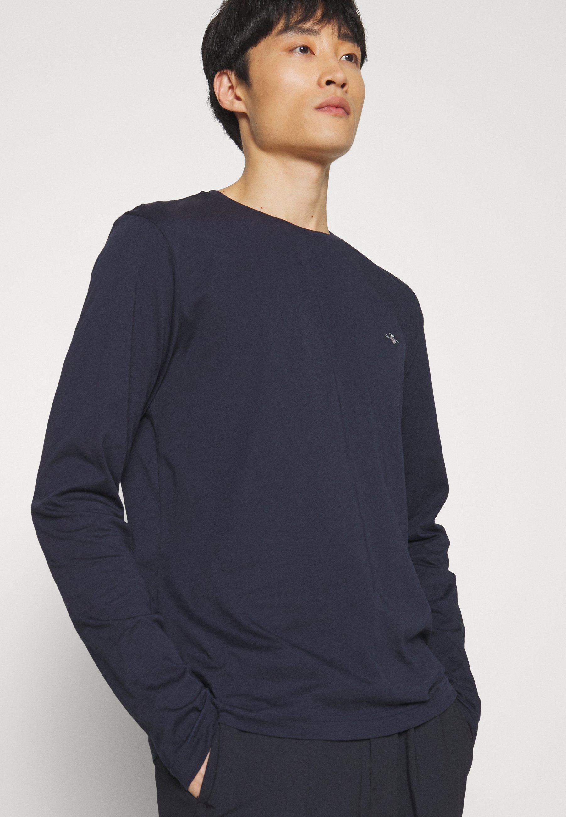 GANT SHIELD - Top met lange mouwen - avondblauw