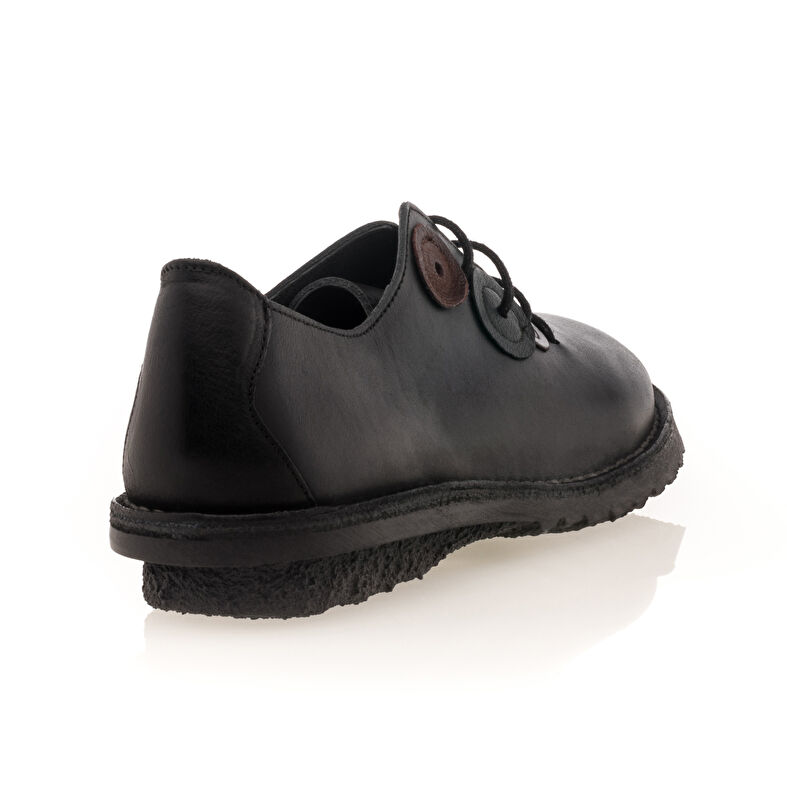 Schwarze Schnürschuhe für Damen / Derby-Schuhe