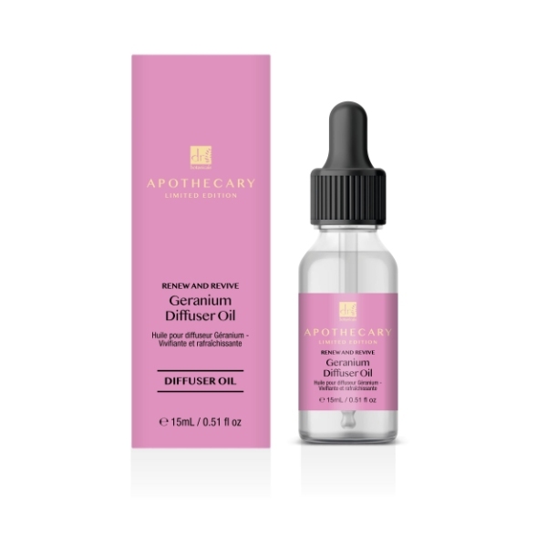 Aceite difusor de geranio Dr Botanicals, paquete doble de 2 x 15 ml | Salud | Superdrug
