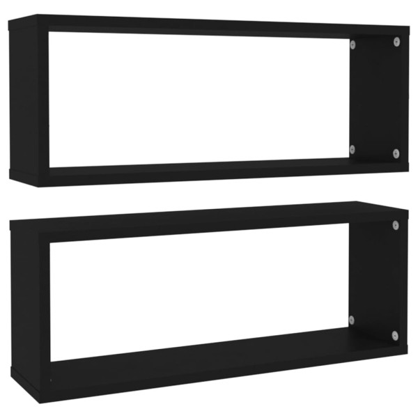 Półka ścienna Czarny 60 x 15 x 23 cm Materiał drewnopochodny vidaXL
